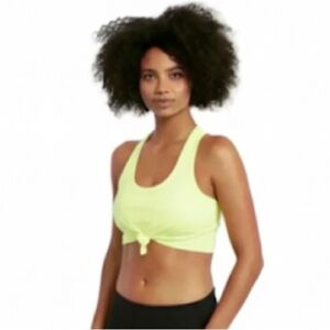 BCBGMaxAzria Neon Yellow Crop Top NWOT